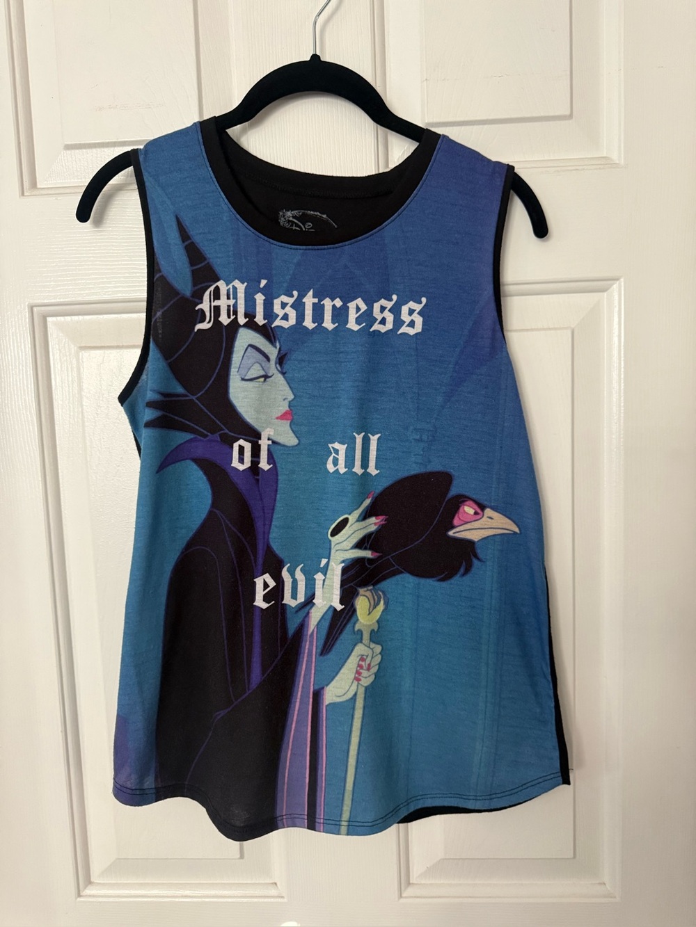 Disney Villain Mistress of All Evil Blue Graphic Tank Top
